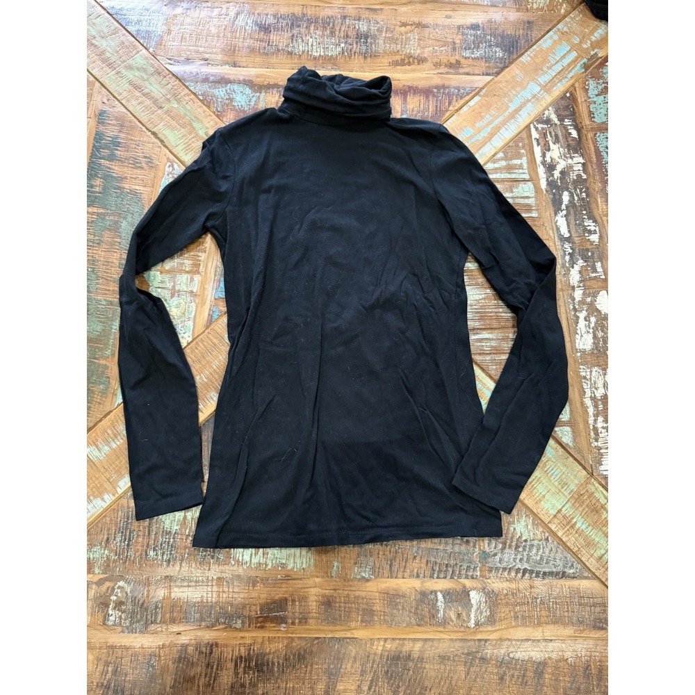 Women's Eddie Bauer Black Turtleneck Shirt Size XS
